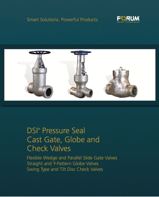 Pressure Seal Cast Gate, Globe and Check Valves
