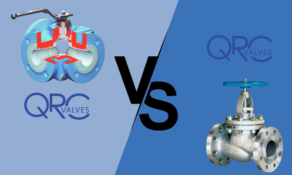 ball valve vs globe valve graphic